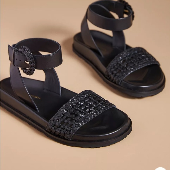 SOLD Anthropologie Woven Sandals-Black - Picture 2 of 3